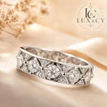 Bague Éternité Full Moissanite 1,32 Ct Certifiée D, Argent Sterling 925, Alliance Femme Luxe Intemporelle